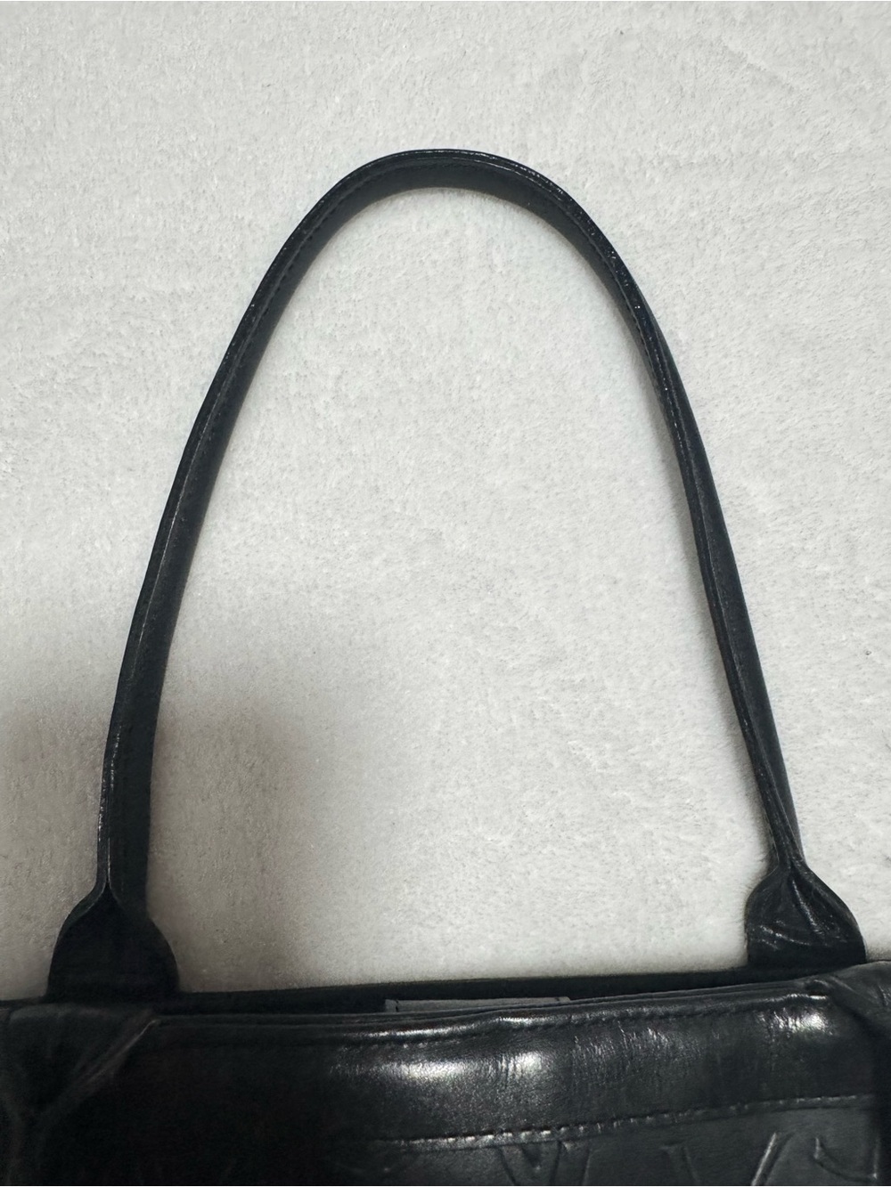Saint Laurent Black Embossed Logo Shoulder Bag - Picture 7 of 12